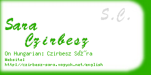 sara czirbesz business card